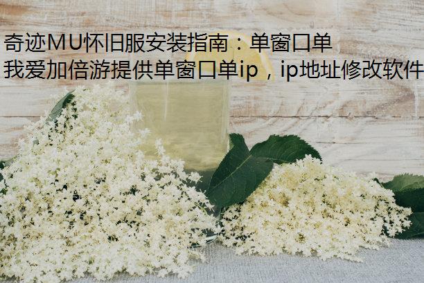 奇迹MU怀旧服安装指南：单窗口单IP，代理ip畅玩我爱加倍游