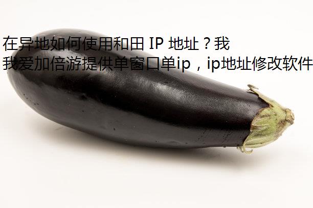 在异地如何使用和田 IP 地址？我爱加倍游教会你